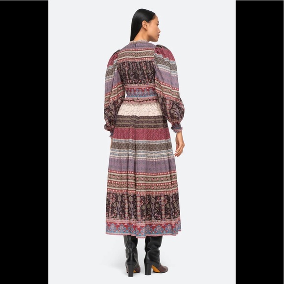 SEA Brooke Long sleeve multi color dress - Picture 2 of 4